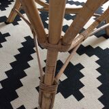 Round rattan coffee table