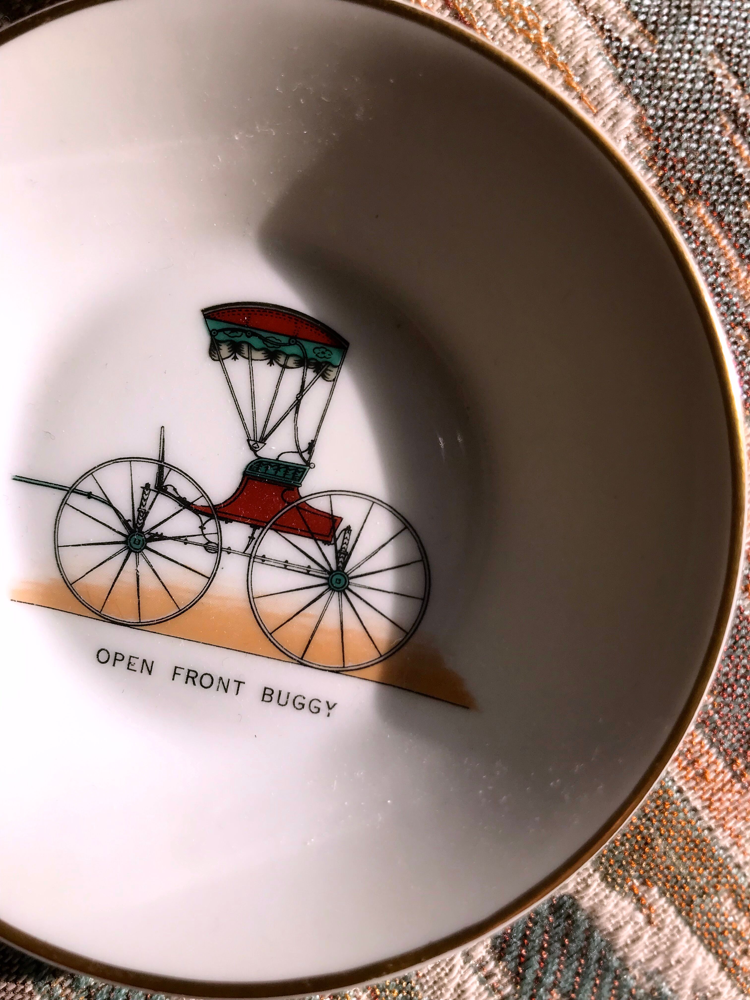 Vintage mocha service collection 6 cups cars real limoges porcelain of paris