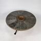 Large brutalist steel and slate coffee table, 1960s