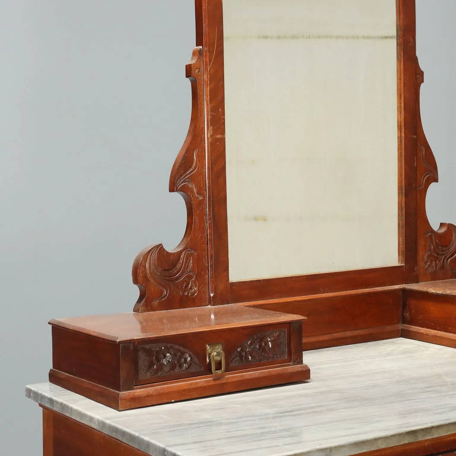 Antique Art Nouveau mahogany commode, Italy, 20th century