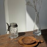 Alsatian beer mug with figurative pewter lid