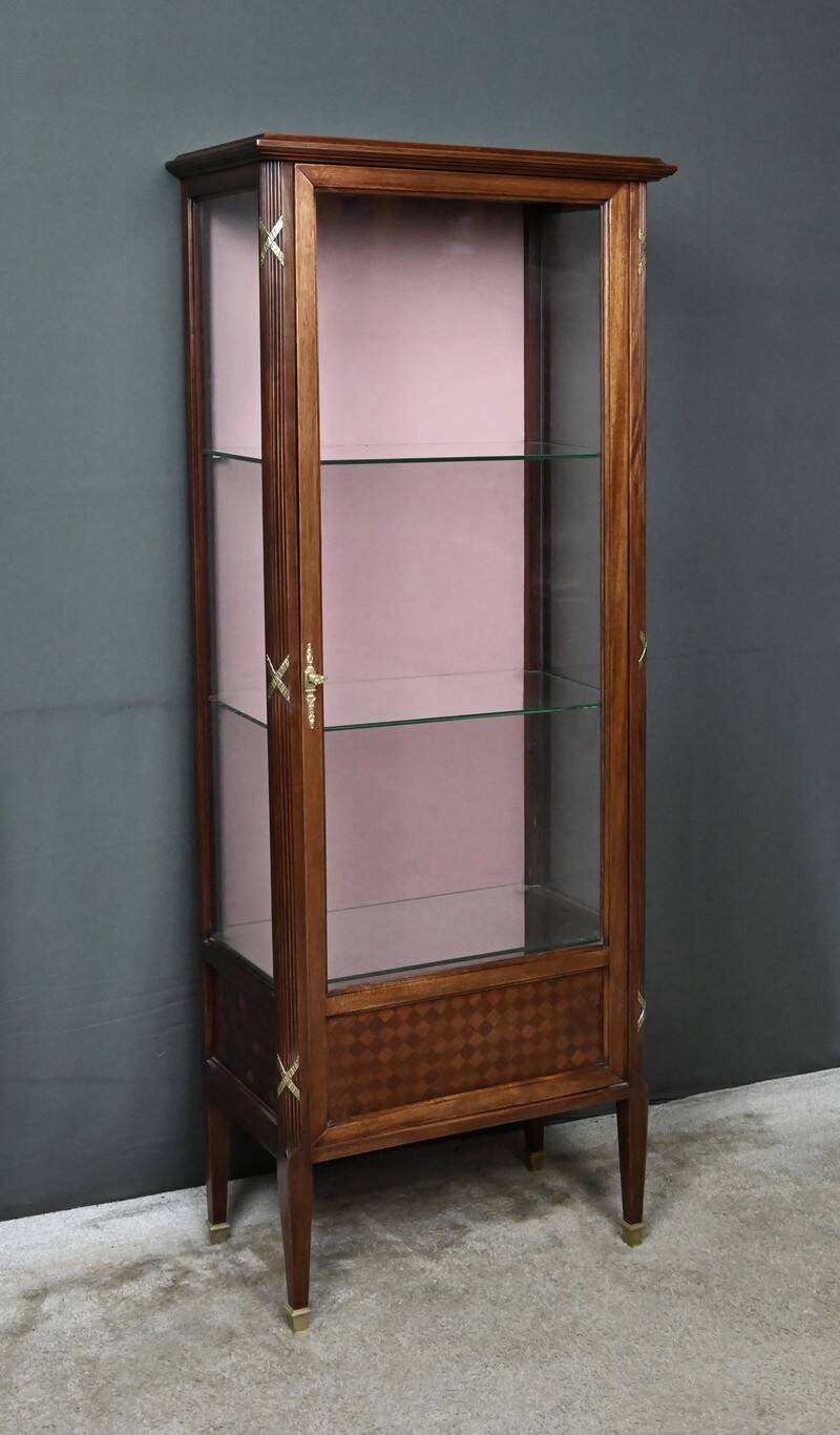Mahogany display cabinet, Louis XVI style – 1930