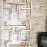 Ludvík Volák's wall from the 1960s, produced for the Czechoslovakian furniture factory Dřevopodnik Holešov