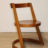 Vintage Baumann Model "Halfa" chair in wood, 1970s