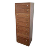 American walnut chest of drawers, 1980