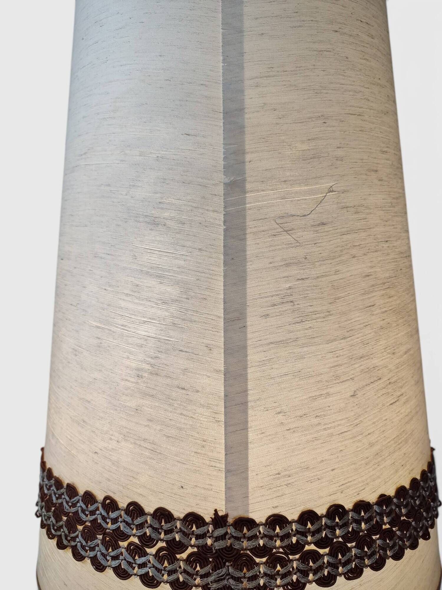 Large Vintage Ceramic "Fat Lava" and Chrome Floor Lamp, 1970s