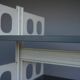 'Triennal' Industrial Shelving Unit from Lips Vago. 1950s