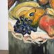 Still life with fruits, oil on canvas signed Pidoux.