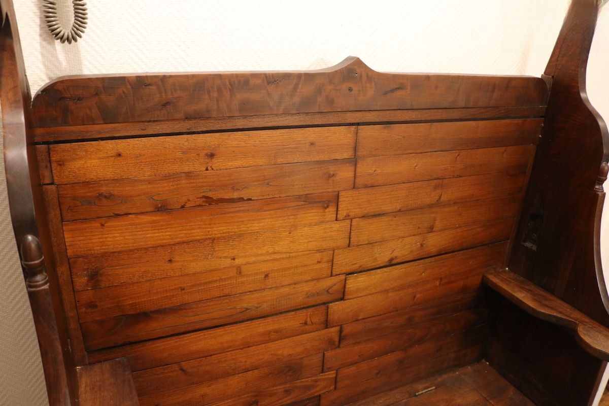 Antique wooden bank safe