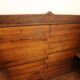 Antique wooden bank safe