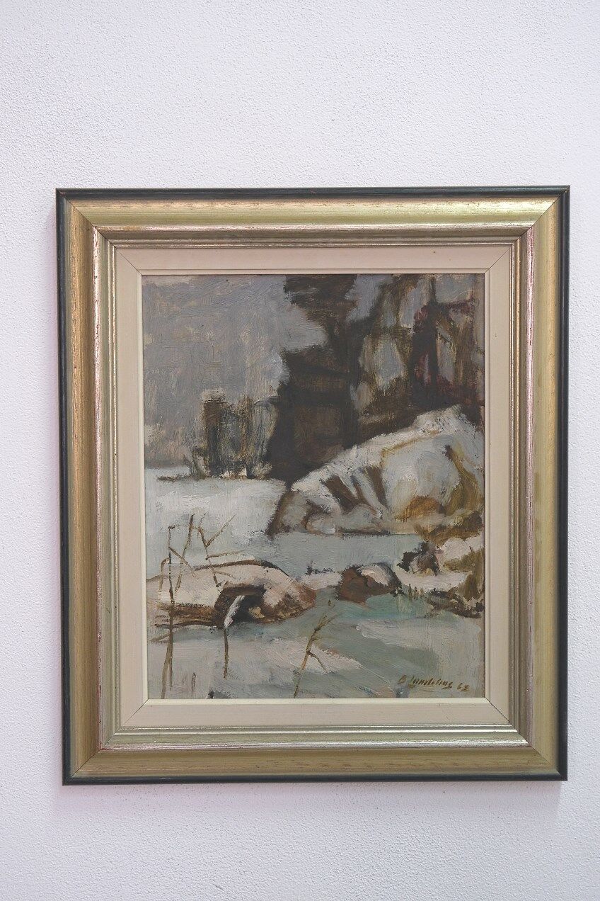 Bertil Landelius (1912-1985), Swedish Modern Oil Painting, 1962