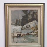 Bertil Landelius (1912-1985), Swedish Modern Oil Painting, 1962