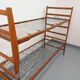 Pair of vintage stackable daybeds in oak wood and metal from the 60s