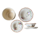 4 Serving Dishes with Painted Flowers Faïencerie de Longchamp Monaco 1960s