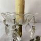 Paire d’appliques bronze et cristal