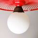Mid-Century Kitchen Table Hanging Lamp in Red Plastic, 1960s
