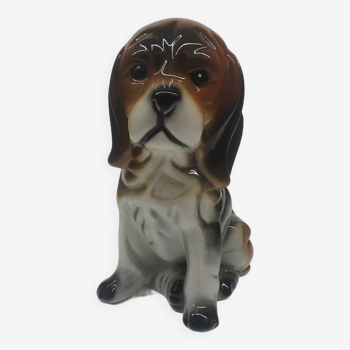 Vintage zoomorphic dog ceramic piggy bank