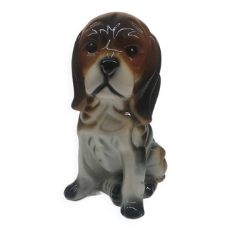 Tirelire zoomorphe chien vintage en céramique