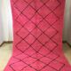Tapis marocain rose 295x182cm