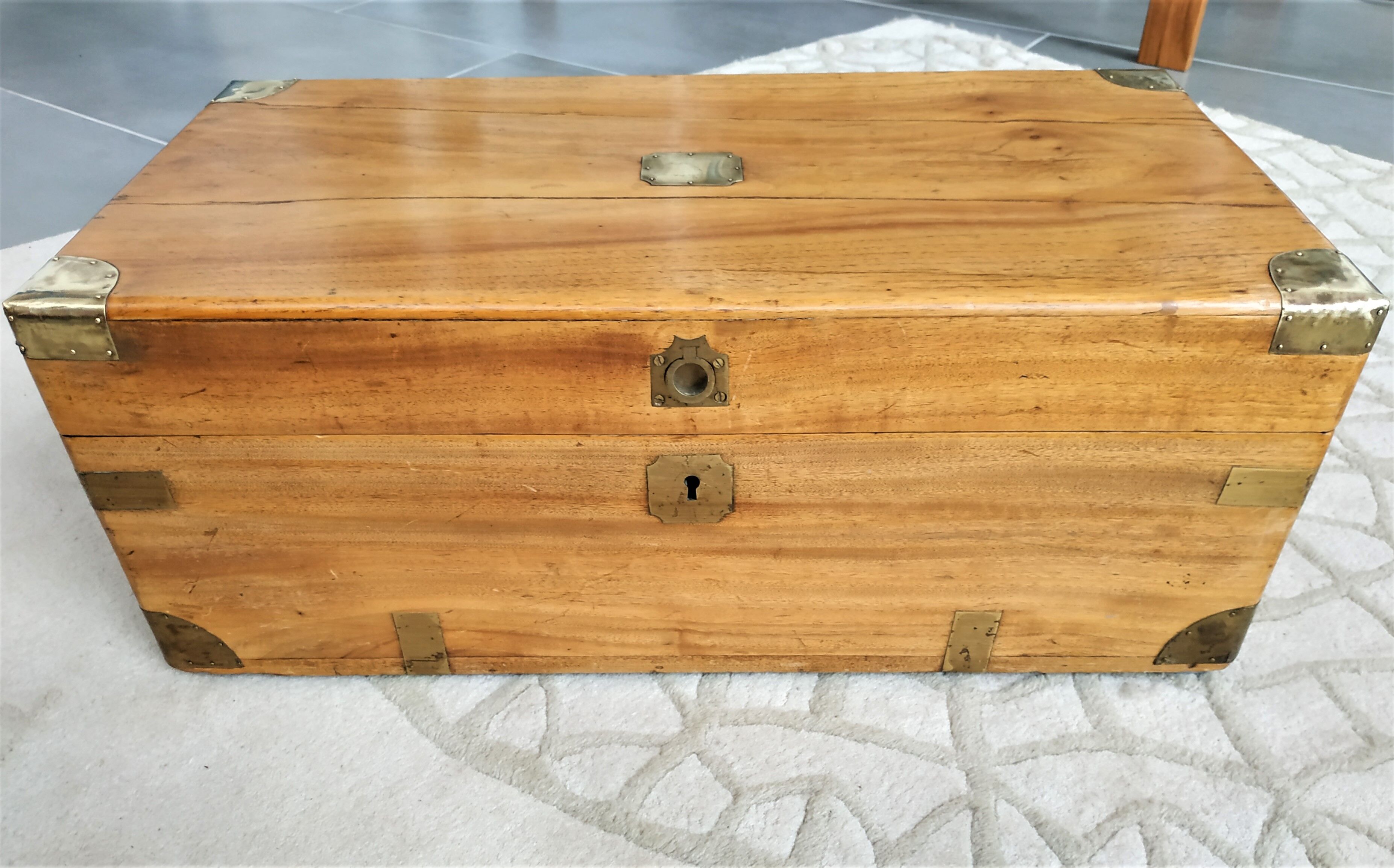 Small naval officer trunk in camphrier