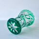 Vase Art Déco en cristal taillé vert