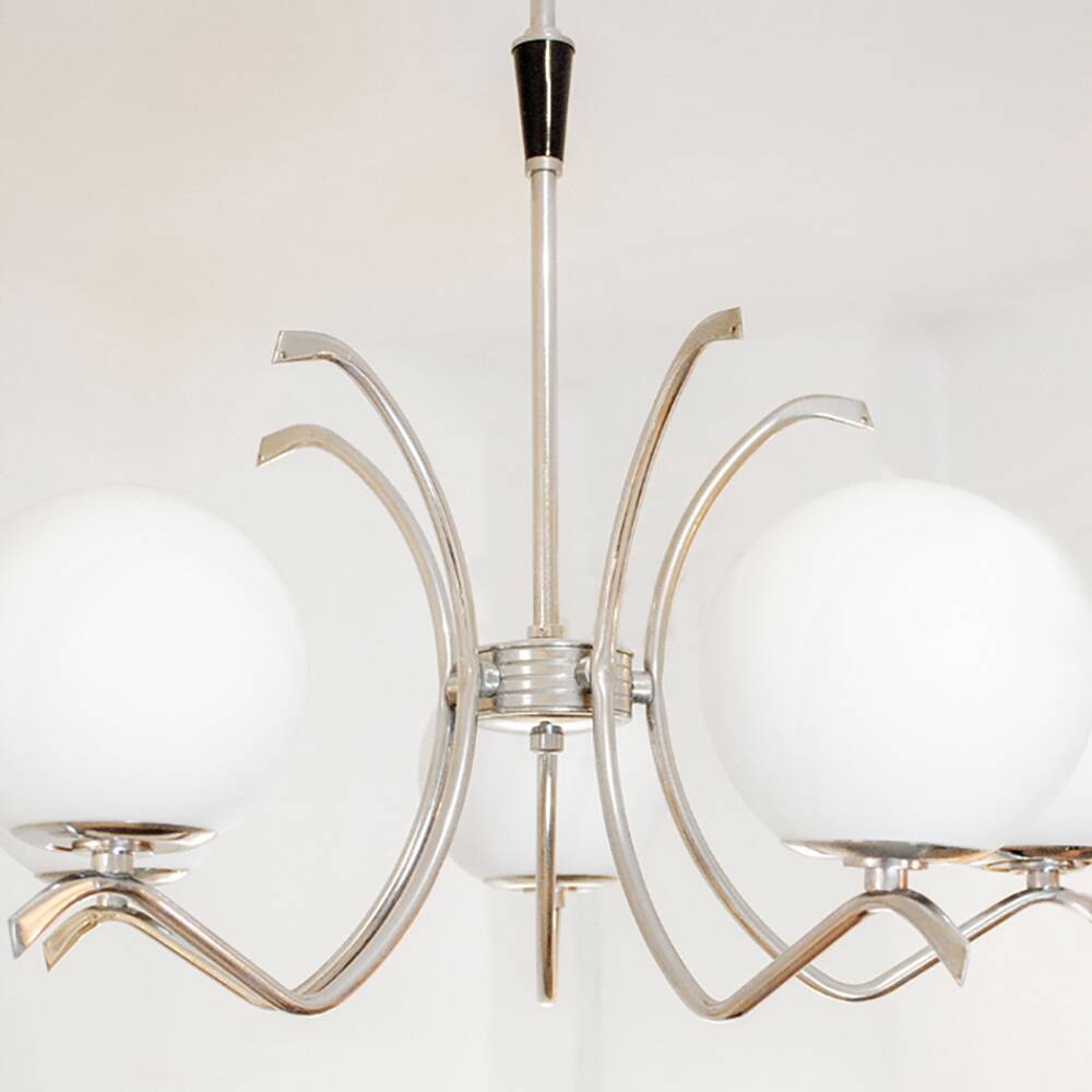 Lustre Space Age 5 Globes, Espagne, années 1970