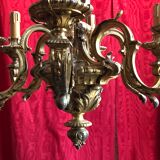 Lustre à 6 lumières en bronze Napoléon III