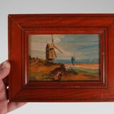 Huile sur panneau - Acajou - Marines N°2