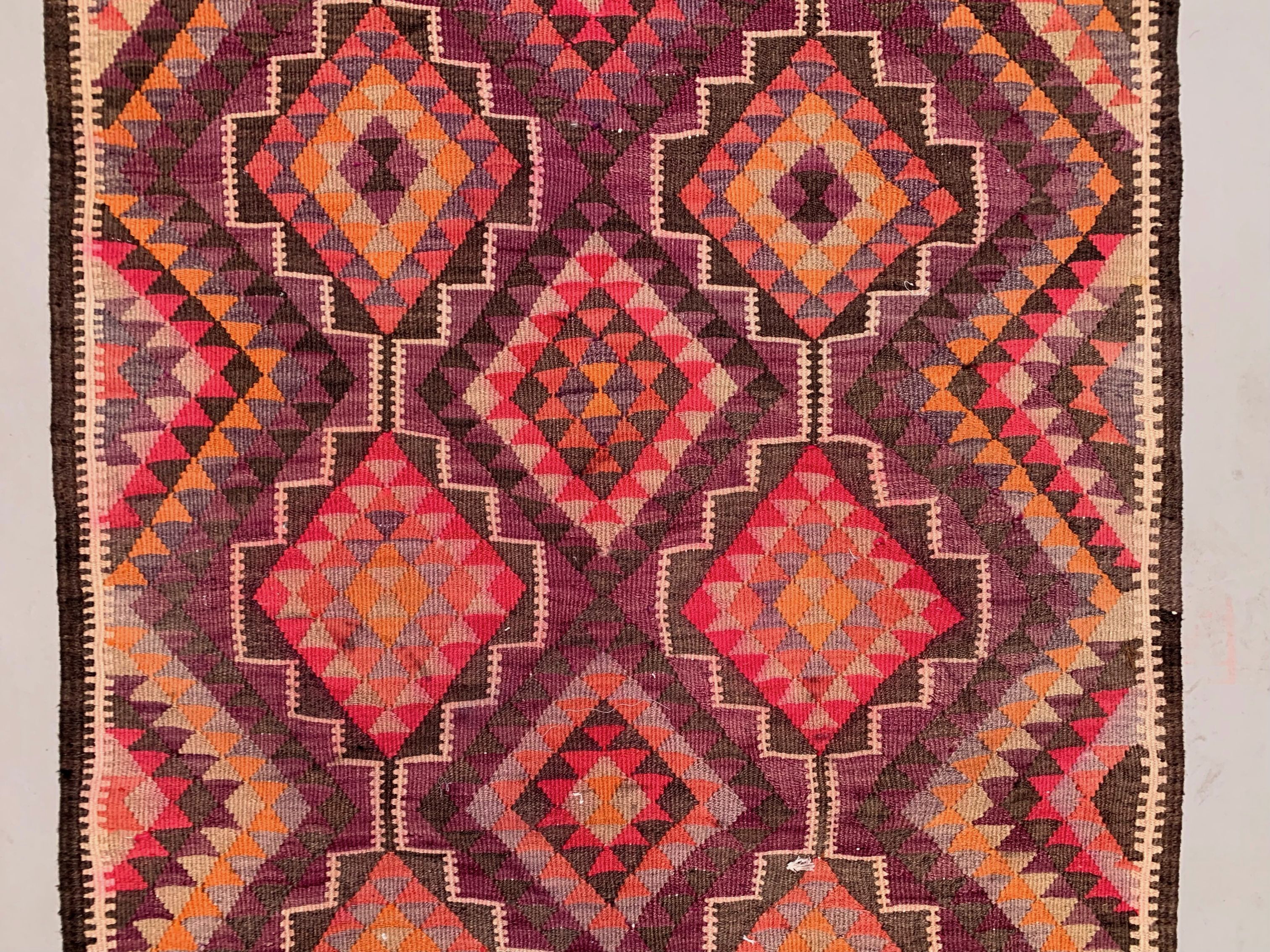 Old turkish kilim runner 360x107 cm
