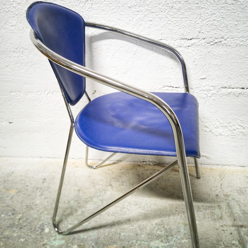 Vintage leather chair by Effezeta