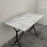 Cast iron and marble bistro table