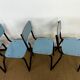Blue formica table & chairs set