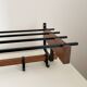 Portemanteau mural vintage scandinave en bois et métal