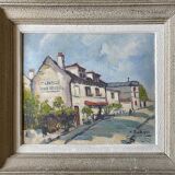 Table HST L'Abreuvoir café de Montmartre Paris 1950 signed C. Fontagne