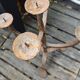 Large Brutalist Wrought Metal Candlestick - Early 20th Century