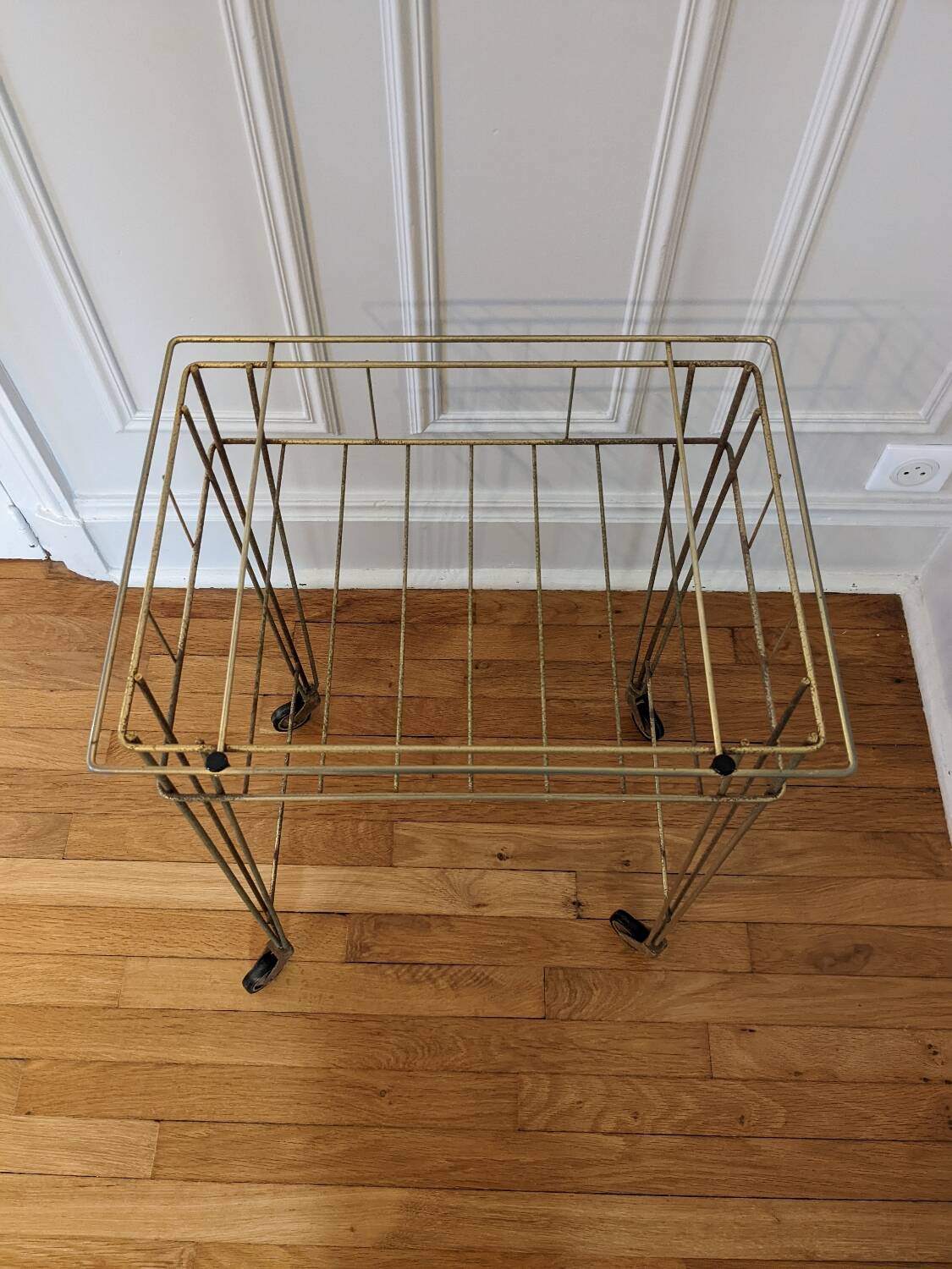 Metal serving trolley