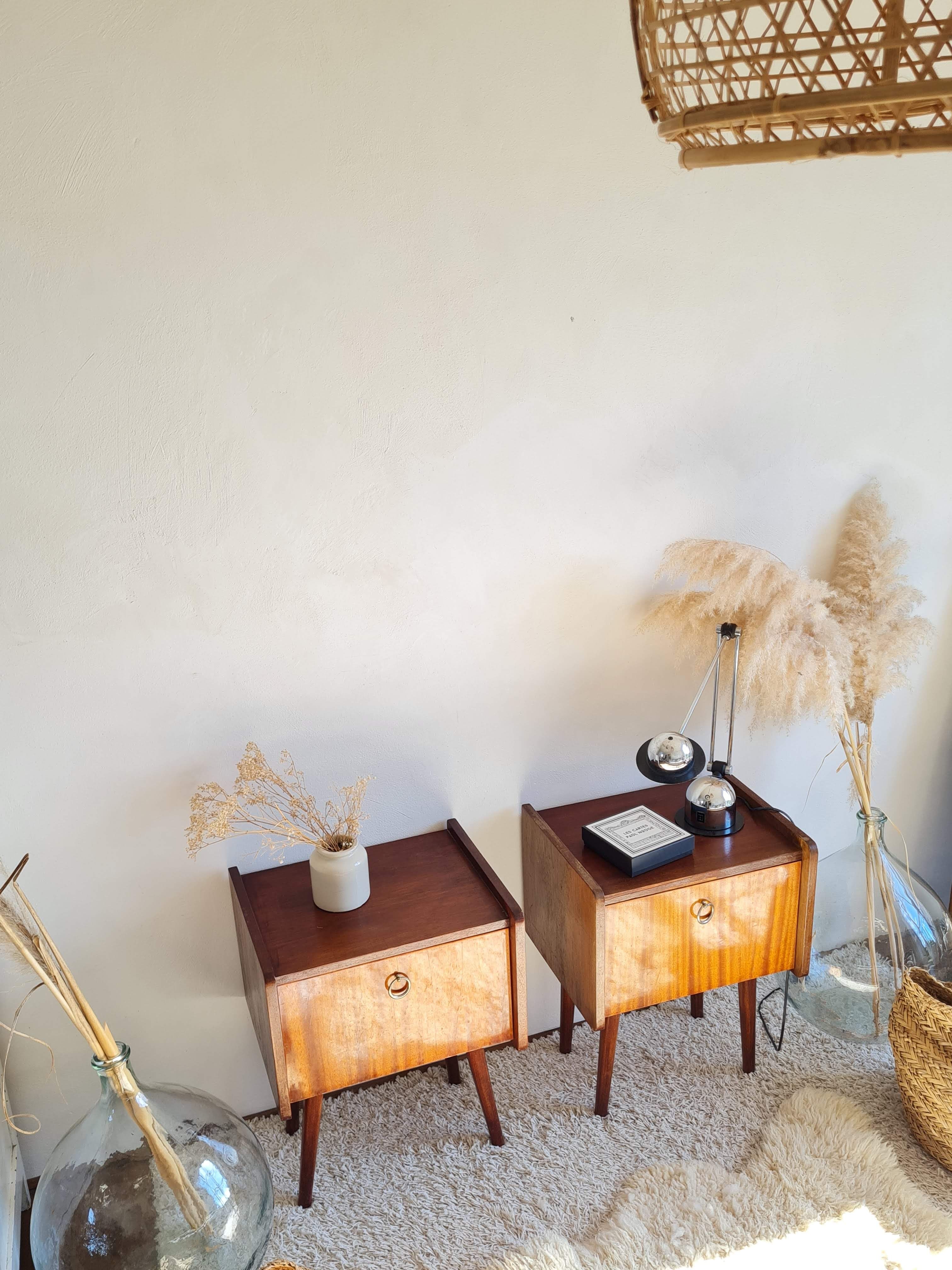 Pair of vintage bedside tables