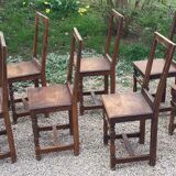 Lot de 8 chaises anciennes Lorraine