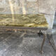 Table basse en onyx et métal style louis xv