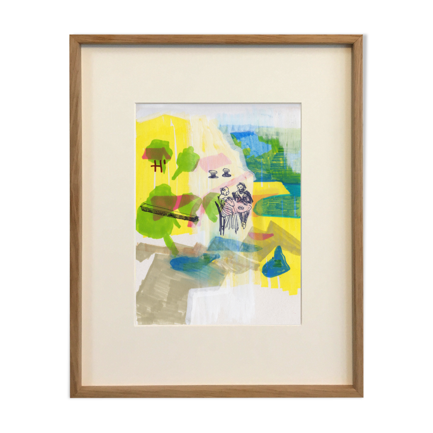 The bride and groom on the harbour