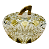 Glass and brass candy box