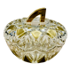 Glass and brass candy box