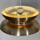 Golden pendant light by Carl Thore for Granhaga Metall. Sweden 1970s