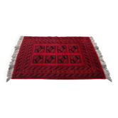 Tapis vintage Turkmène Ersari motif géométrique et empreinte d'éléphant