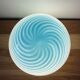 Mushroom lamp whirlpool blue Murano glass