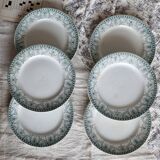 6 assiettes à dessert vintage - Terre de fer - Moulin des Loups - Modèle Wi