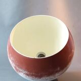 Raak pendant lamp 1960/70 in white and red metal.