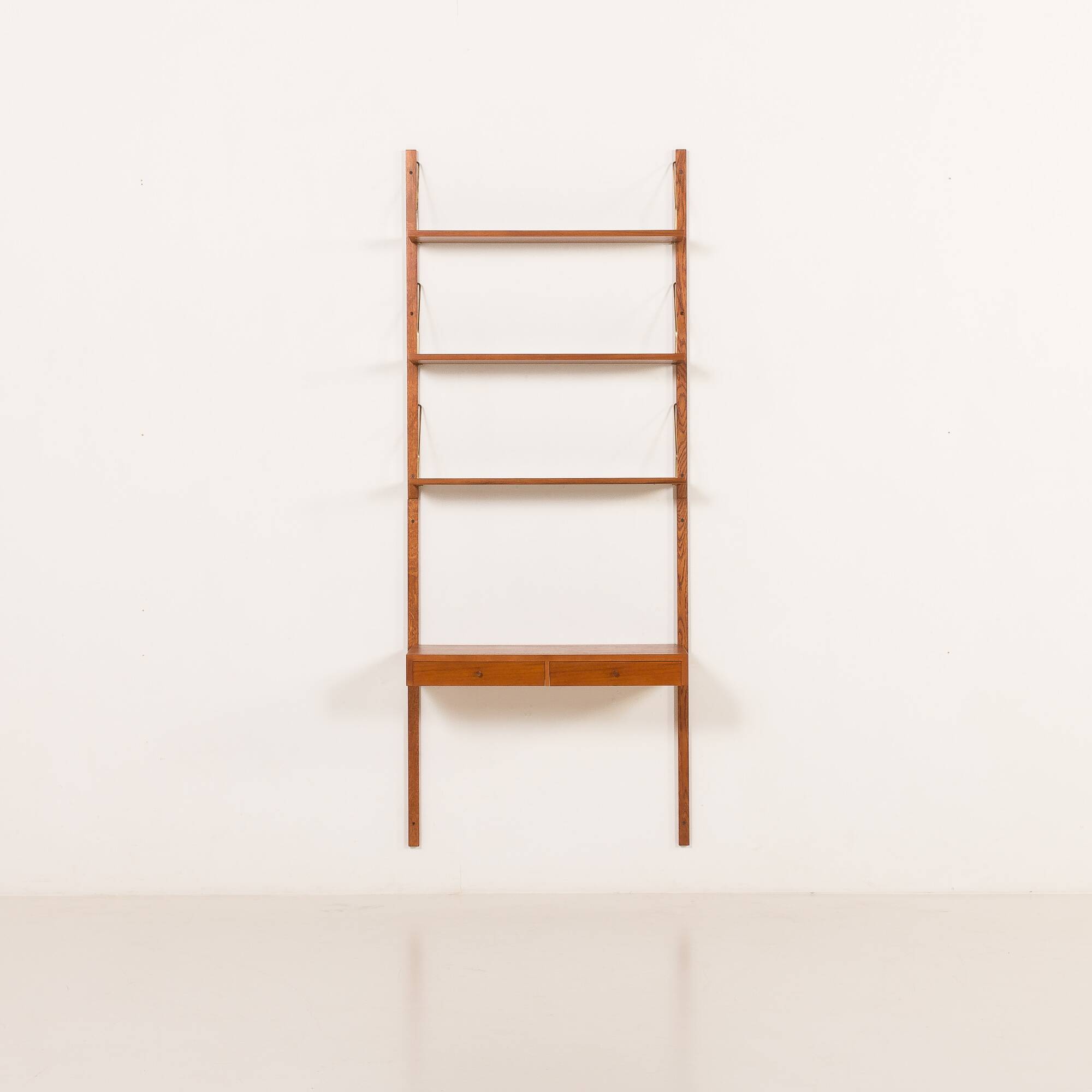 Danish teak shelving unt with a desk in the style of Poul Cadovius, 1960s