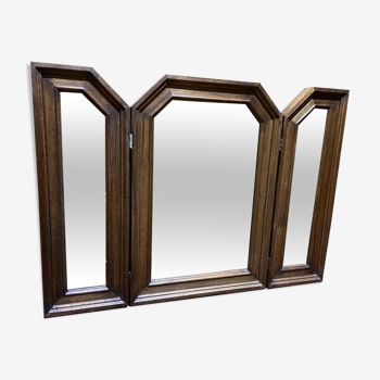 Miroir triptyque en bois massif