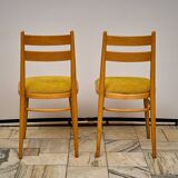 Vintage beech dining chairs - set of 4